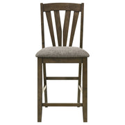 Sillas de comedor Canfield de altura de mostrador, color marrón (juego de 2)