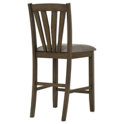 Sillas de comedor Canfield de altura de mostrador, color marrón (juego de 2)