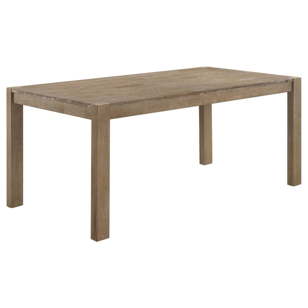 Mesa de comedor Scottsdale de madera maciza de 71 pulgadas, color marrón lavado