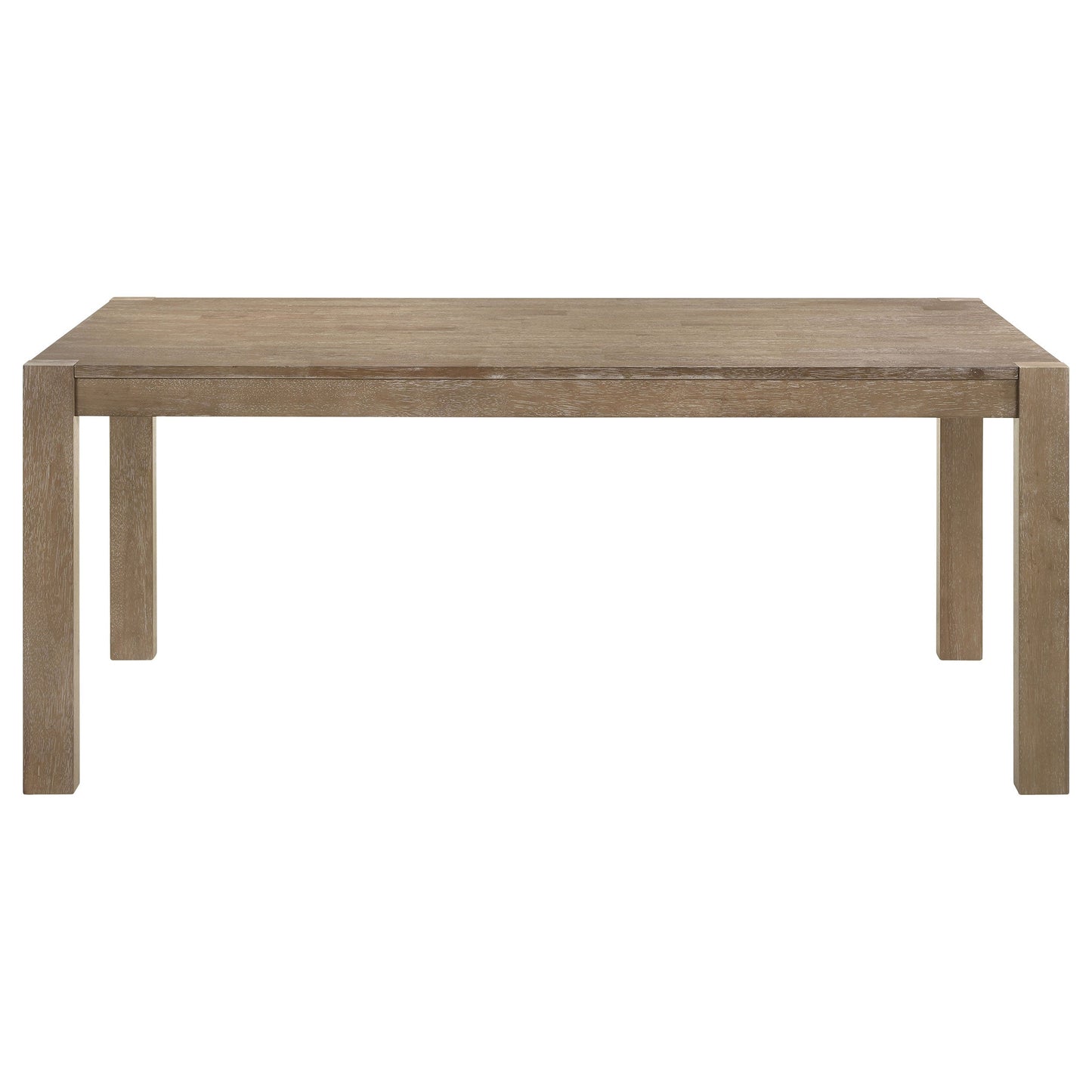 Mesa de comedor Scottsdale de madera maciza de 71 pulgadas, color marrón lavado