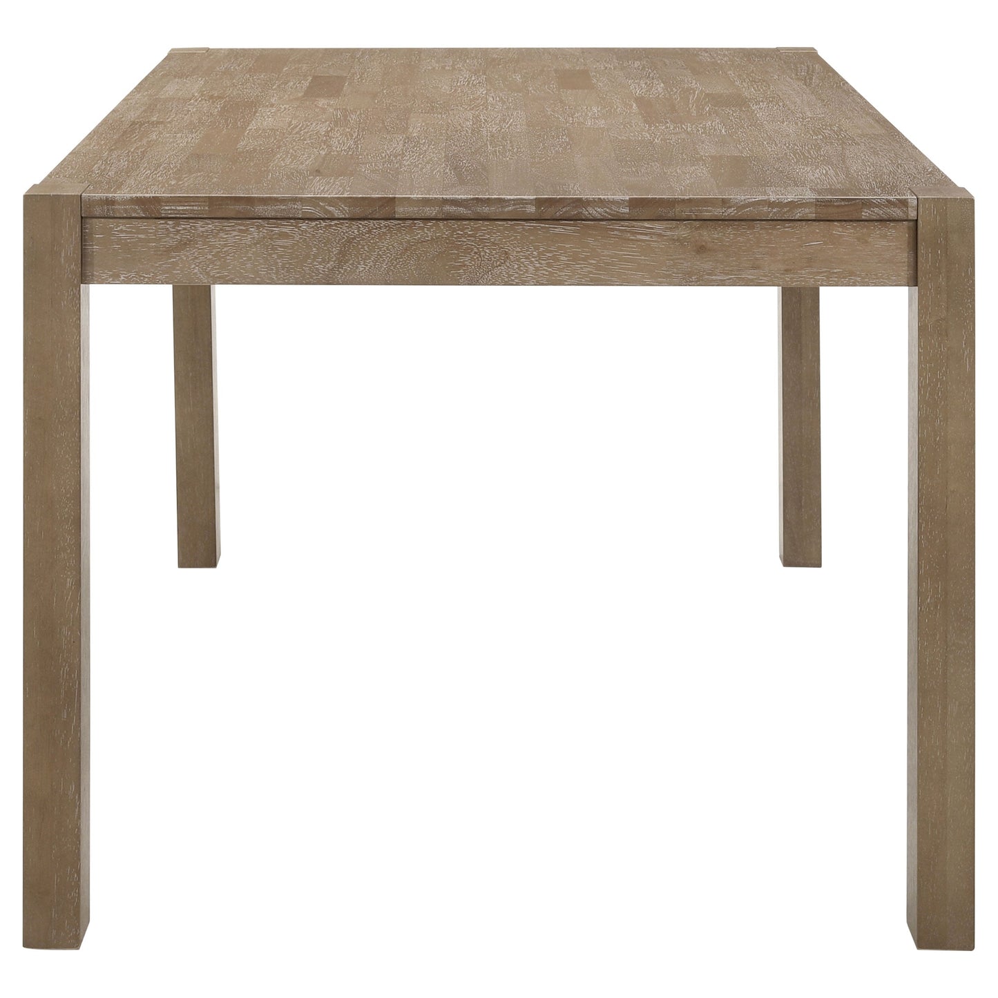 Mesa de comedor Scottsdale de madera maciza de 71 pulgadas, color marrón lavado