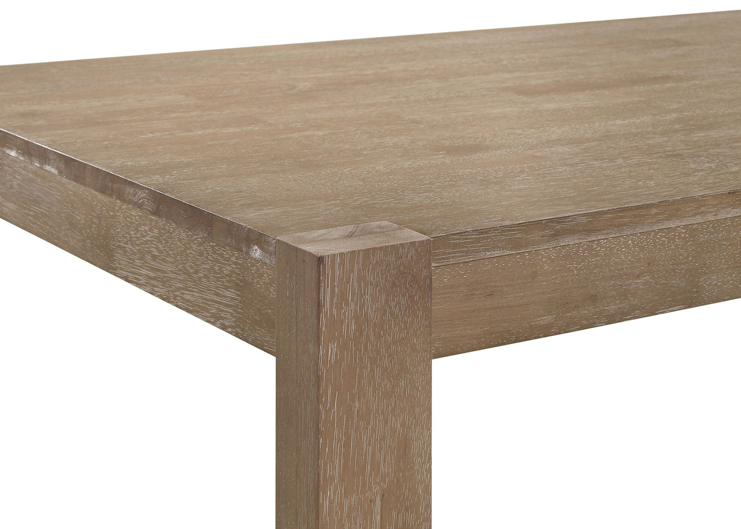 Mesa de comedor Scottsdale de madera maciza de 71 pulgadas, color marrón lavado