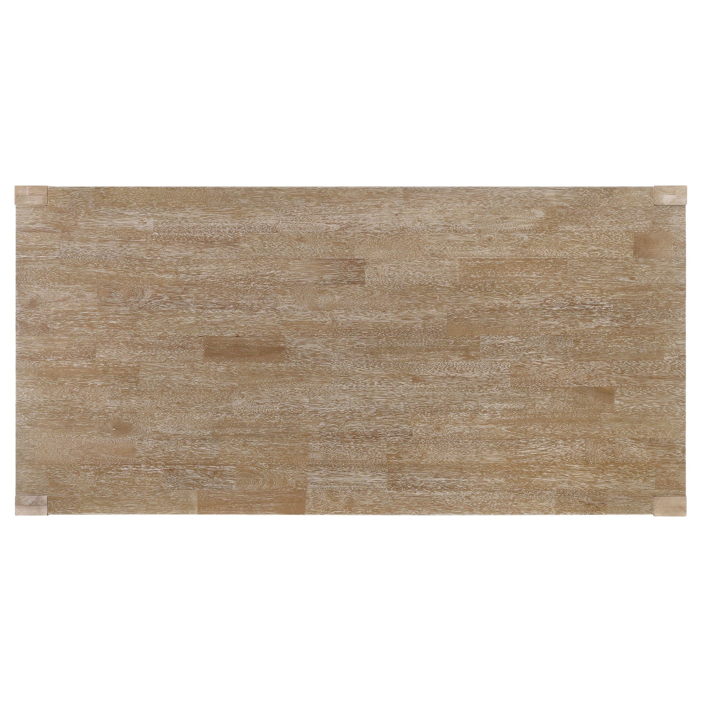 Mesa de comedor Scottsdale de madera maciza de 71 pulgadas, color marrón lavado