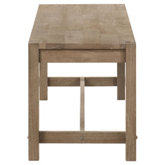 Banco de comedor con base de caballete de madera Scottsdale, color marrón lavado
