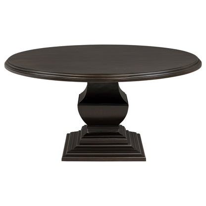 Twyla Round Wood Dining Room Table Set Dark Cocoa