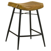 Bayu Leather Upholstered Counter Stool  (Set of 2)