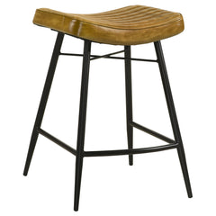 Bayu Leather Upholstered Counter Stool  (Set of 2)