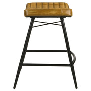 Bayu Leather Upholstered Counter Stool  (Set of 2)