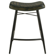 Bayu Leather Upholstered Counter Stool  (Set of 2)