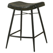 Bayu Leather Upholstered Counter Stool  (Set of 2)