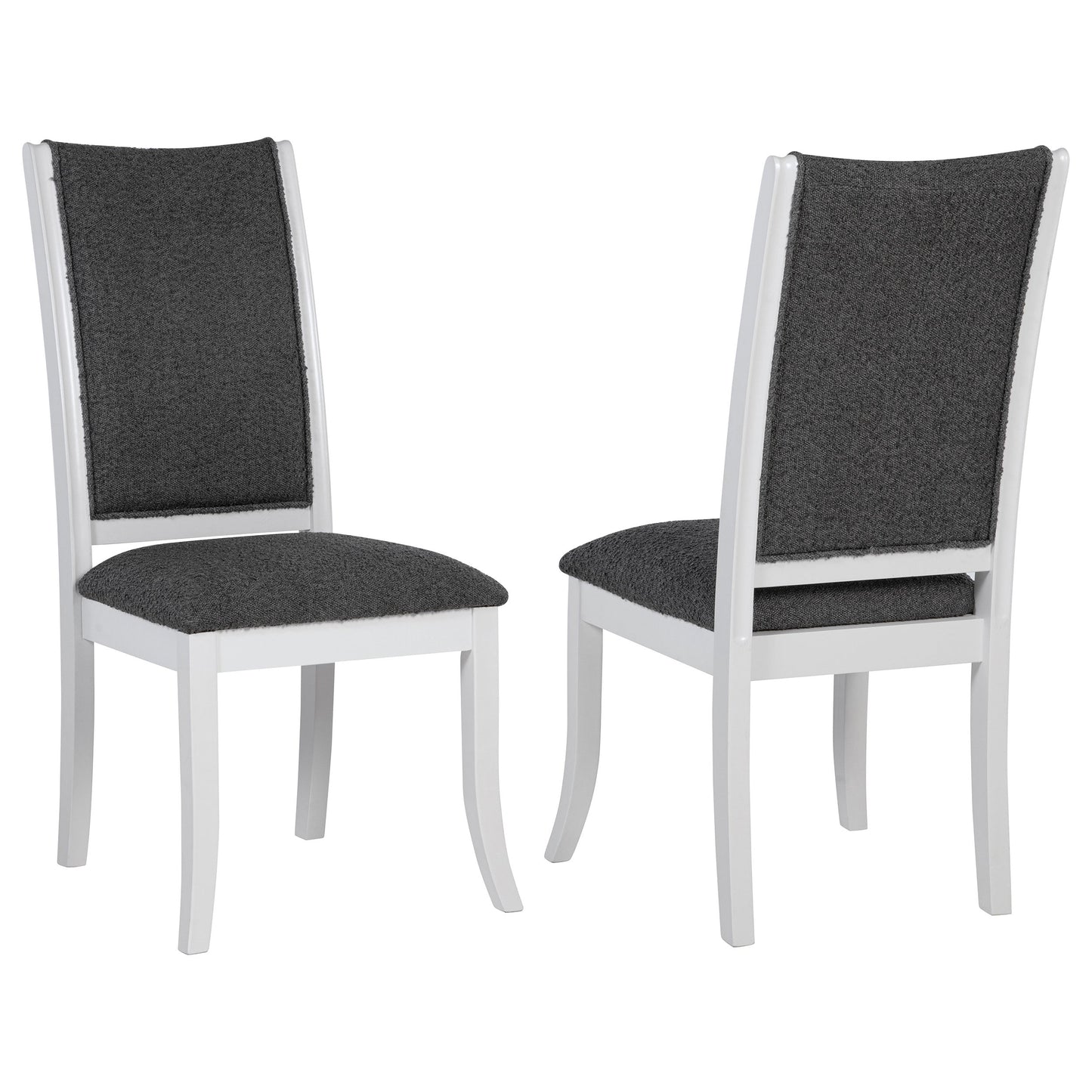 Silla de comedor tapizada Judd en blanco perla (juego de 2)