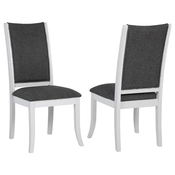 Silla de comedor tapizada Judd en blanco perla (juego de 2)