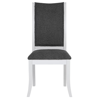 Silla de comedor tapizada Judd en blanco perla (juego de 2)