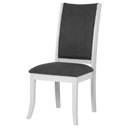 Silla de comedor tapizada Judd en blanco perla (juego de 2)