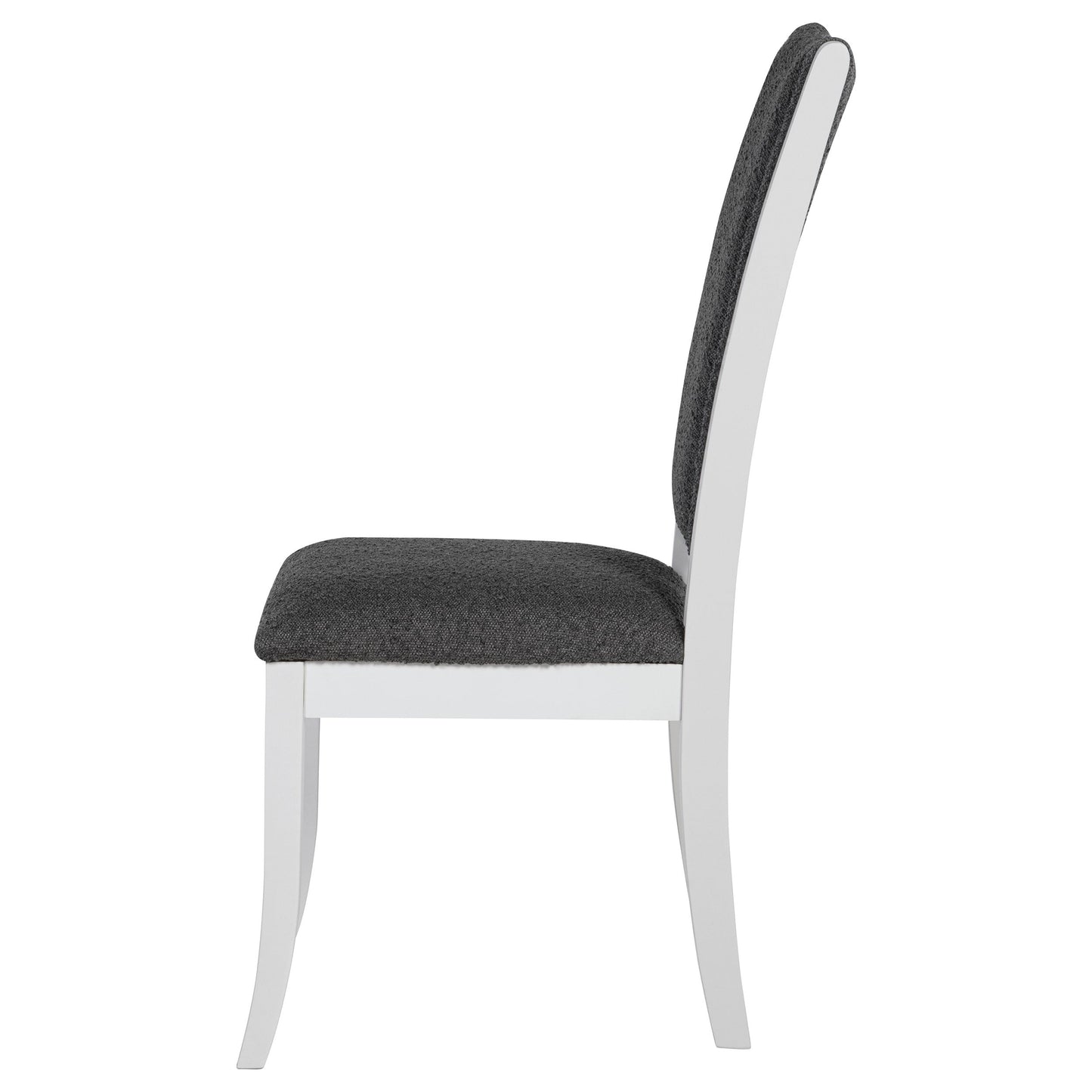 Silla de comedor tapizada Judd en blanco perla (juego de 2)