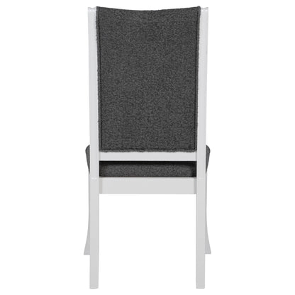 Silla de comedor tapizada Judd en blanco perla (juego de 2)