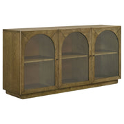 Aparador de comedor Castlewood de 71 pulgadas, estilo buffet, roble marrón