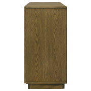 Aparador de comedor Castlewood de 71 pulgadas, estilo buffet, roble marrón