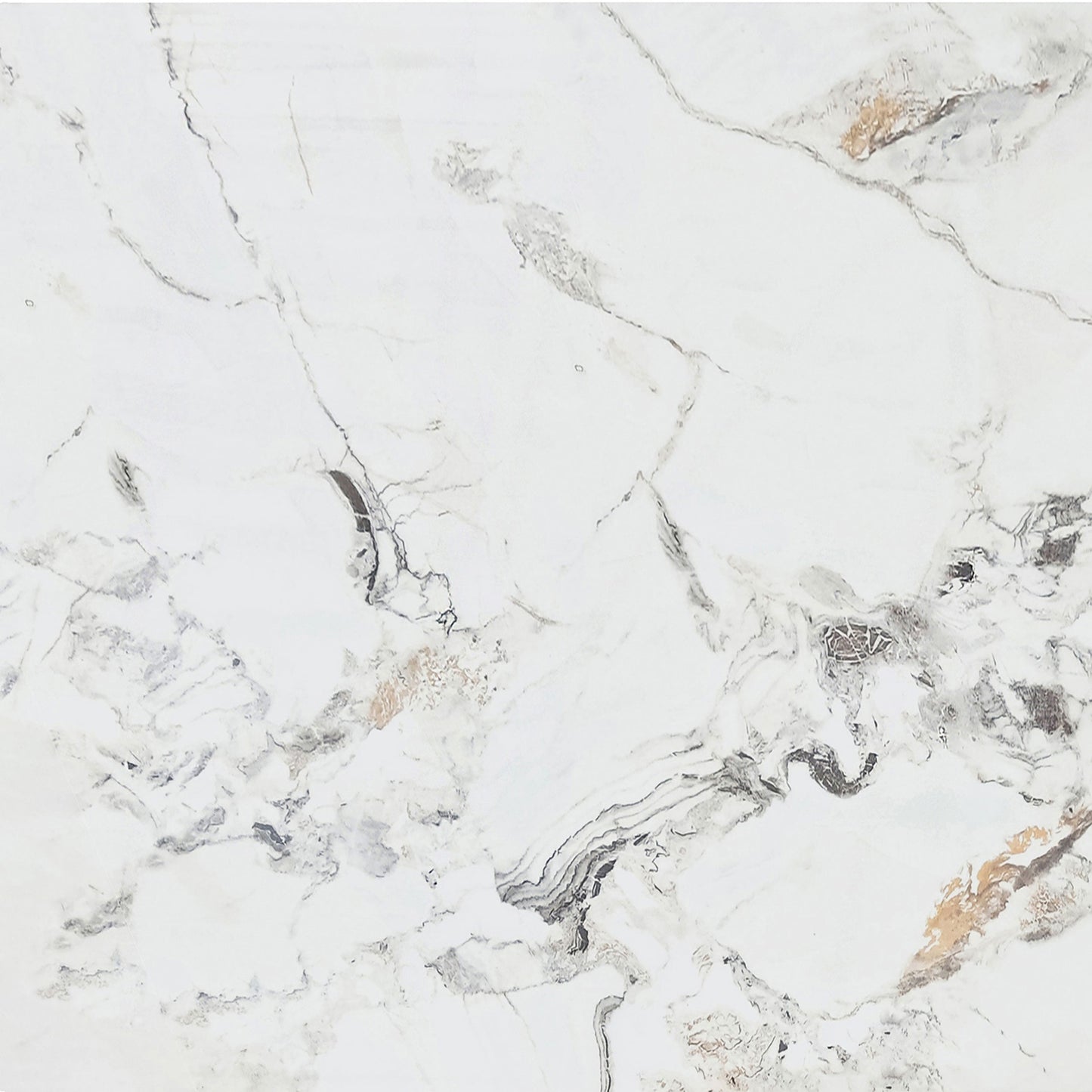 Carvell Rectangular Sintered Stone Dining Table Mirage White