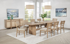 Juego de comedor Kailani Wood con aparador de roble beige