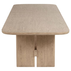 Juego de mesa de comedor rectangular de madera Kailani en roble beige