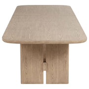 Juego de mesa de comedor rectangular de madera Kailani en roble beige