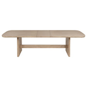 Mesa de comedor rectangular de madera Kailani de 110 pulgadas en roble beige