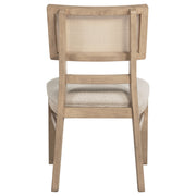 Silla de comedor Kailani de ratán y caña, roble beige (juego de 2)