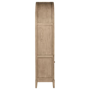 Vitrina de comedor Kailani de 4 puertas de caña en roble beige