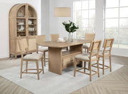 Juego de comedor Kailani Wood de altura de mostrador en roble beige