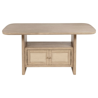 Juego de comedor Kailani Wood de altura de mostrador en roble beige