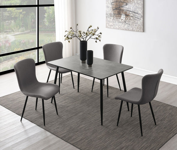 Juego de comedor Horizon con mesa extensible, color gris