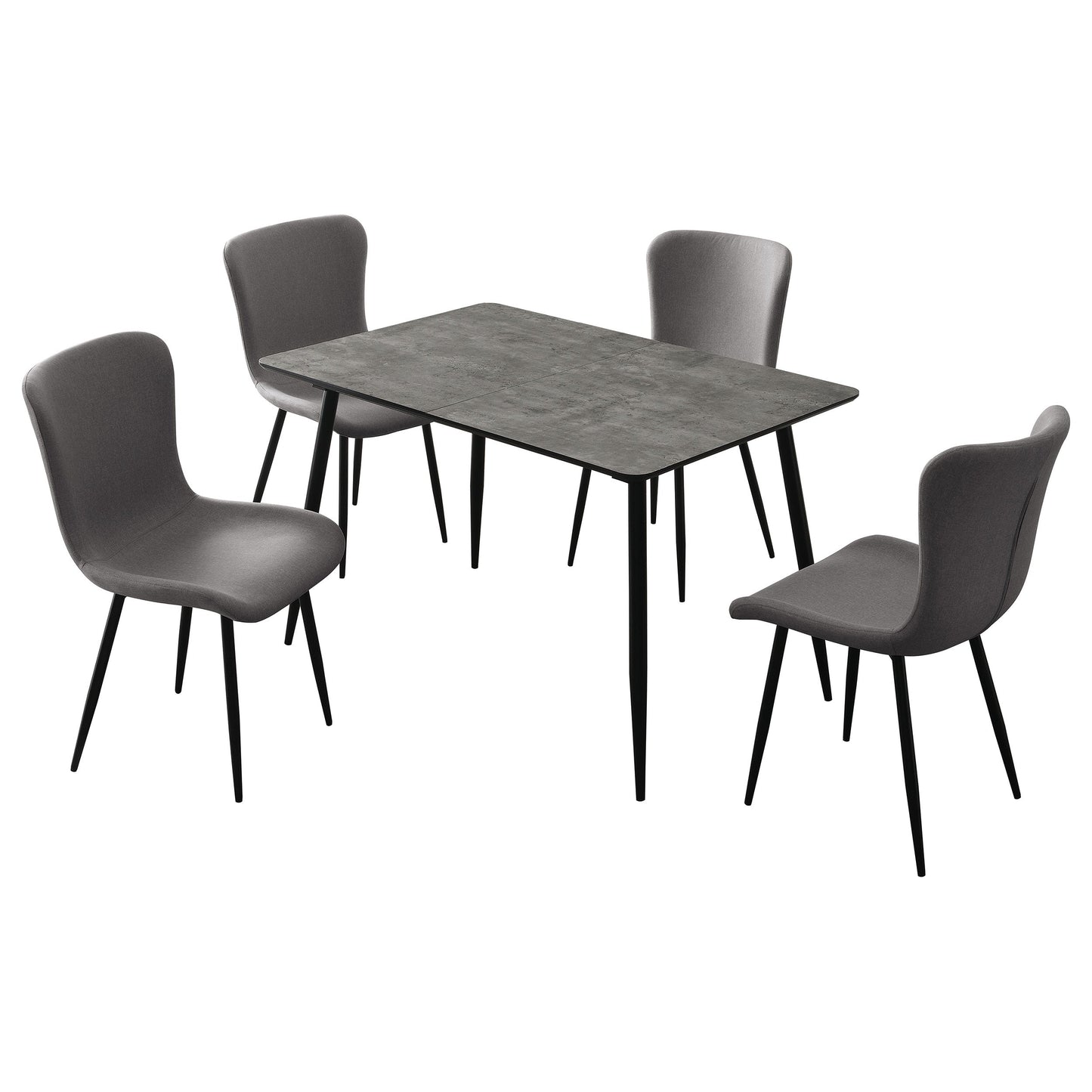 Juego de comedor Horizon con mesa extensible, color gris