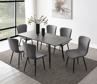Juego de comedor Horizon con mesa extensible, color gris