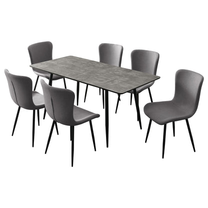 Juego de comedor Horizon con mesa extensible, color gris