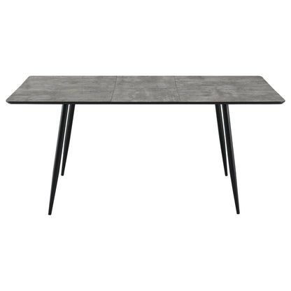 Mesa de comedor extensible Horizon Butterfly Leaf de 63 pulgadas, color gris