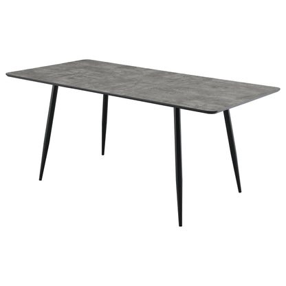 Mesa de comedor extensible Horizon Butterfly Leaf de 63 pulgadas, color gris