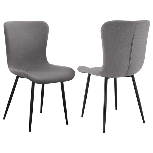 Silla de comedor tapizada Horizon, gris cálido (juego de 2)
