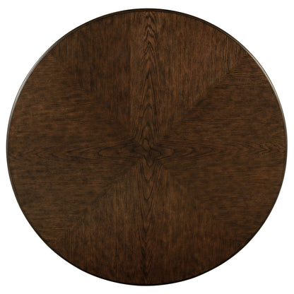 Landon 60-inch Round Dining Table Set Rich Brown
