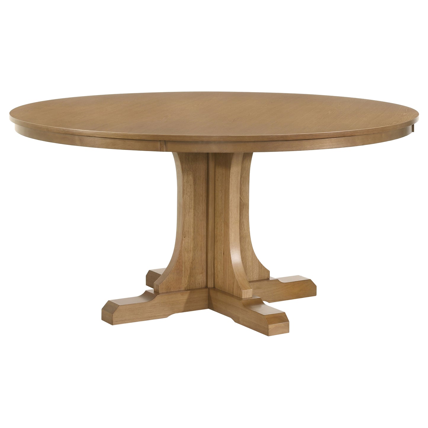 Hartville Round Dining Table Set Natural Light Brown