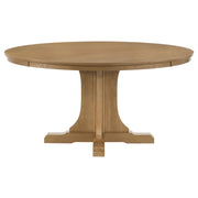 Hartville 60-inch Round Dining Table Natural Light Brown