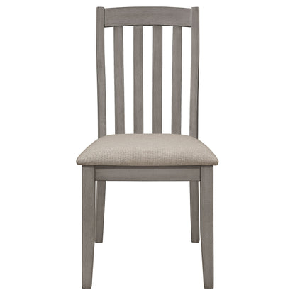 Nogales Rectangular Dining Table Set Coastal Grey