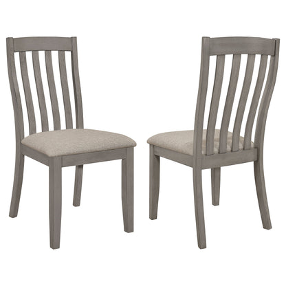 Silla de comedor de madera Nogales, color gris costero (juego de 2)