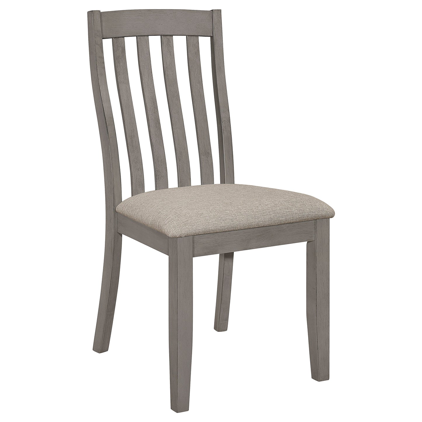 Silla de comedor de madera Nogales, color gris costero (juego de 2)