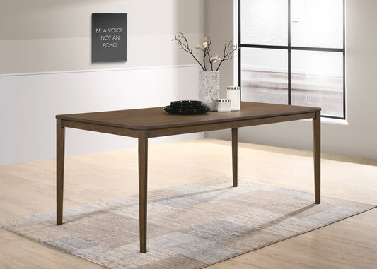 Mesa de comedor rectangular de madera Wethersfield de 71 pulgadas en nogal