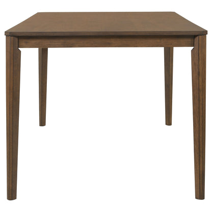 Mesa de comedor rectangular de madera Wethersfield de 71 pulgadas en nogal