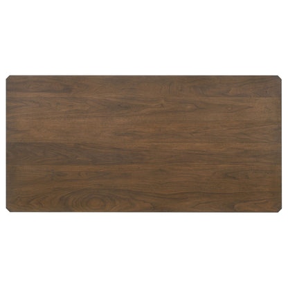 Mesa de comedor rectangular de madera Wethersfield de 71 pulgadas en nogal