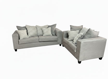 Dallas 2-Piece Living Room Set Grey