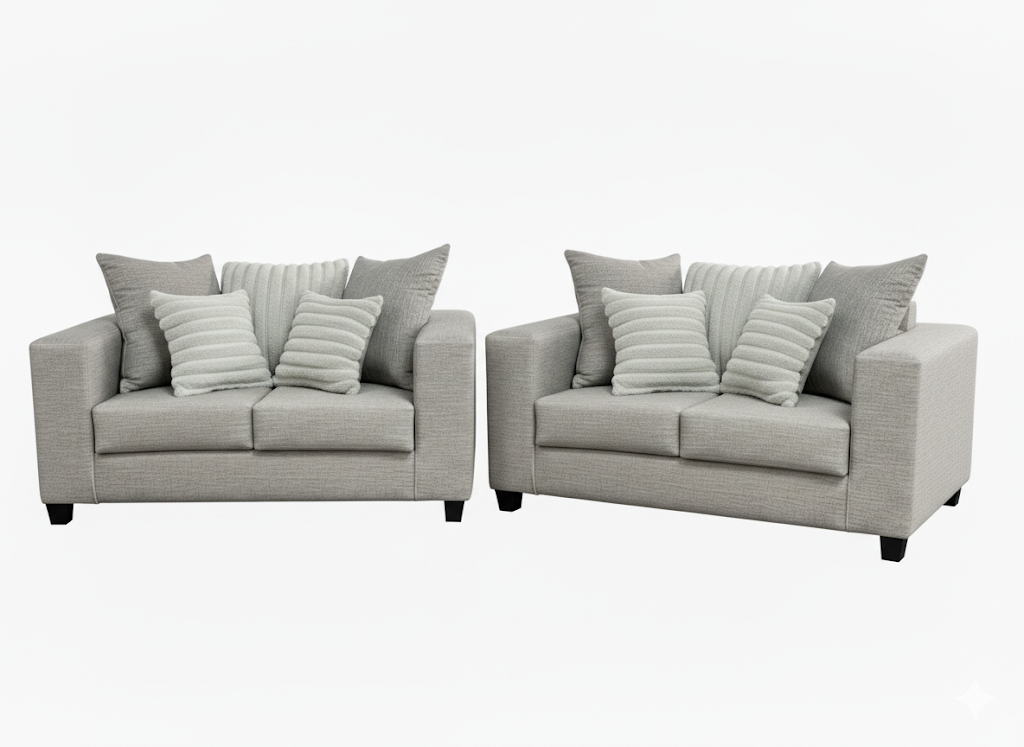Dallas 2-Piece Living Room Set Grey