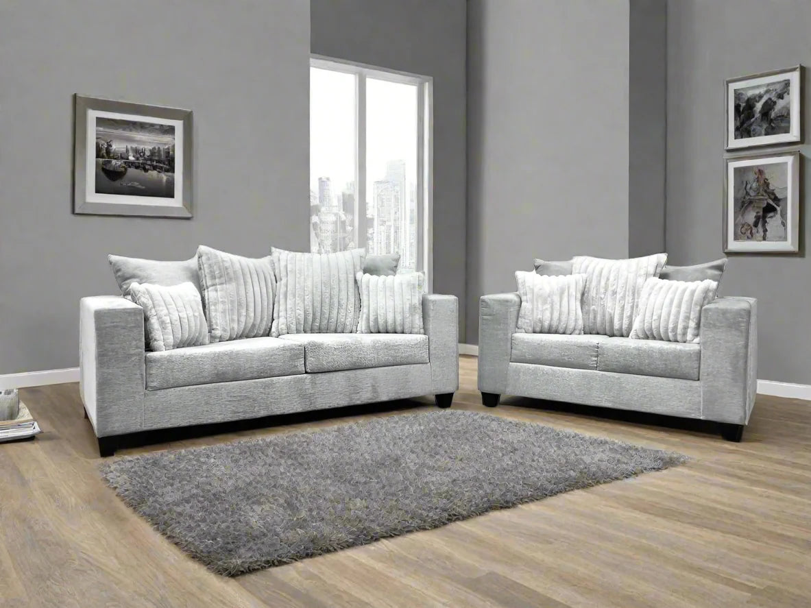 Conjunto de sofá y loveseat Marietta Grey